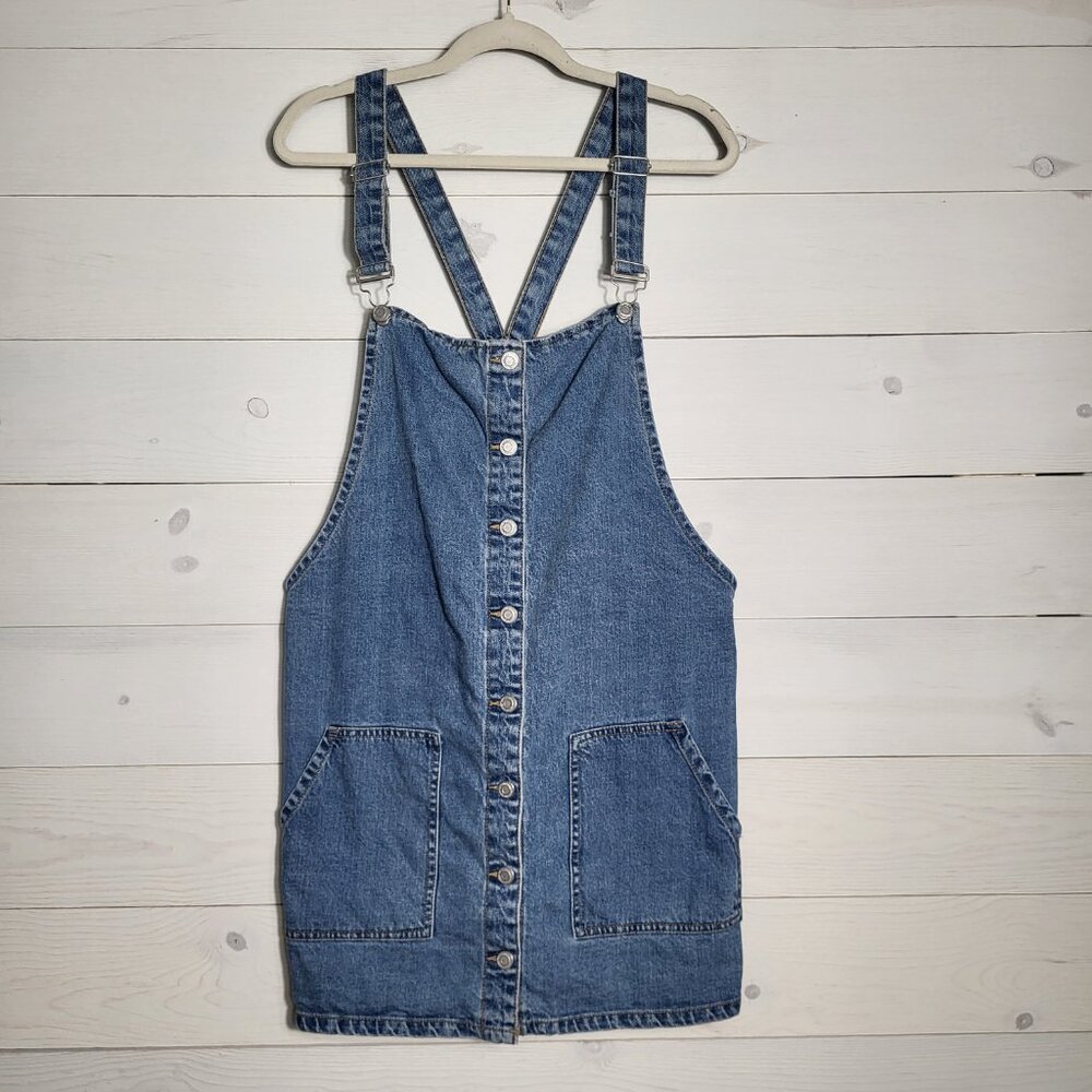 Denim & Co Overall Dress Plus Size Western Utility Cotton.